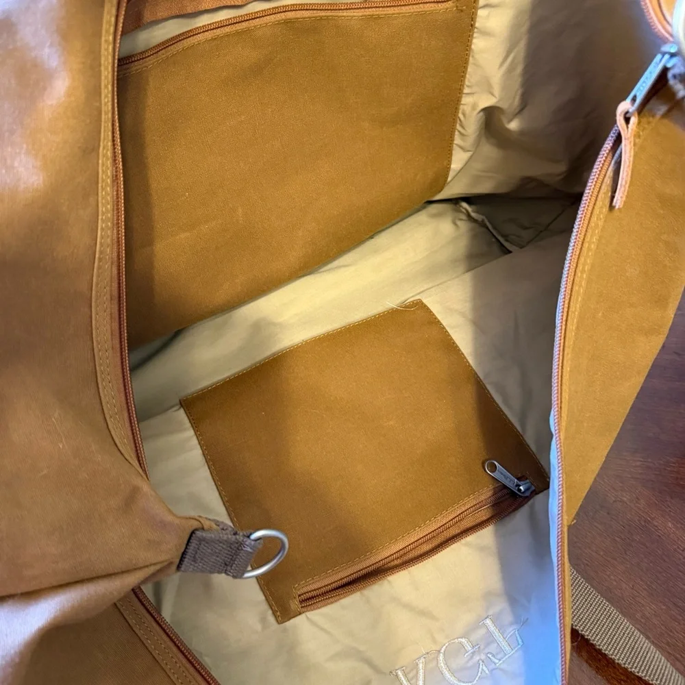 L.L. Bean Boat Large Tote Bag Maine Wardens Edition Monogram KGT Brown